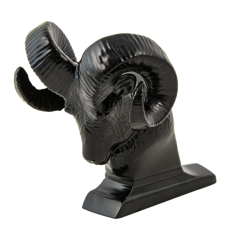 Matte Black Dodge Ram Head Hood Ornament | Raney's Truck Parts