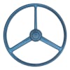 20" Blue Retro Sparkle 3 Spoke Steering Wheel