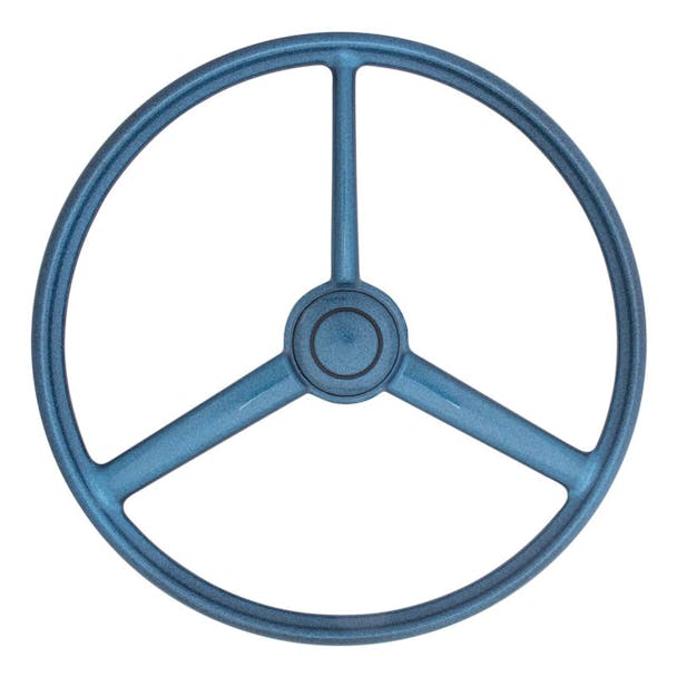 20" Blue Retro Sparkle 3 Spoke Steering Wheel