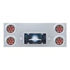 Competition Series Rear Center Panel With 4 Bezels - Red LEDs/Clear Lens On