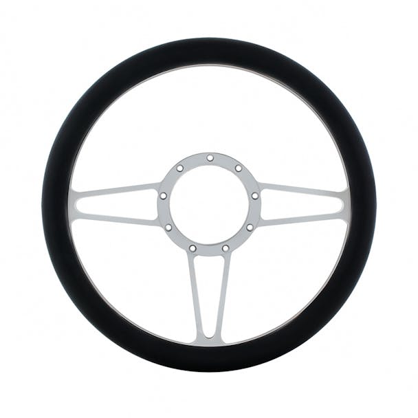 14" Chrome Billet Aluminum 3 Spoke Style Steering Wheel Only