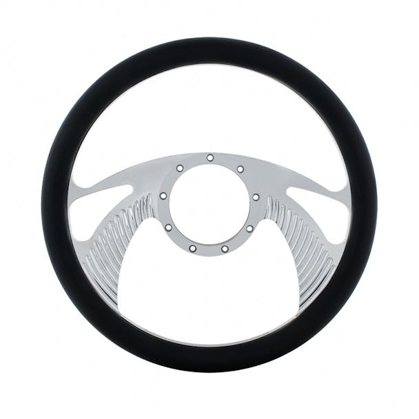 14" Chrome Billet Aluminum Scorpion Style Steering Wheel
