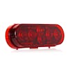 6 LED Red Oval Stop Tail Turn Maxxheat Lens Angled