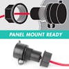 12V/24V DC Extension Cable Panel Mount