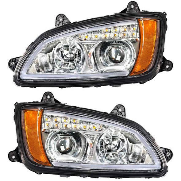 Kenworth T660 Chrome Projector Headlight LED's Off