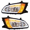 Kenworth T660 Chrome Projector Headlight LED's On Side View