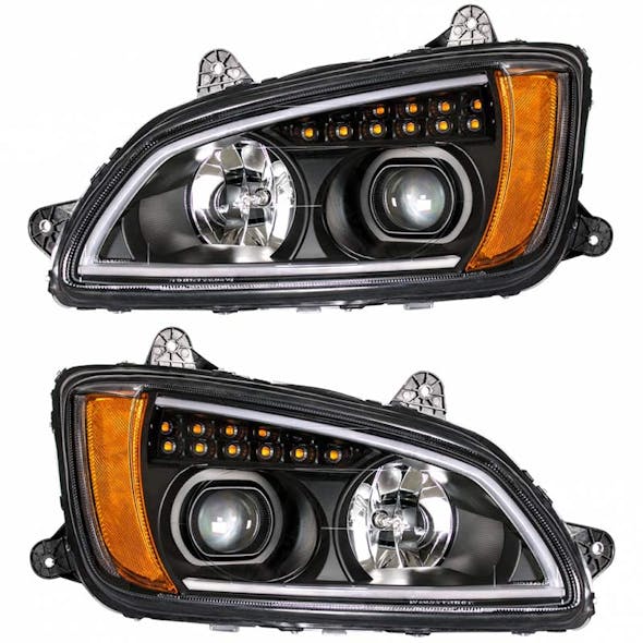 Kenworth T660 Chrome Projector Headlight LED's Off