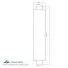 5" x 51" Muffler 86682M M100465 86130M (Illustrated Dimensions)
