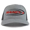 Raney's Heather Grey & Black Snapback Hat Front