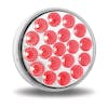 4'' Round Dual Revolution Stop Tail Turn LED Light With Amber Strobe - Red