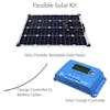 Flexible Power Monocrystalline Solar Panels Kit 60W