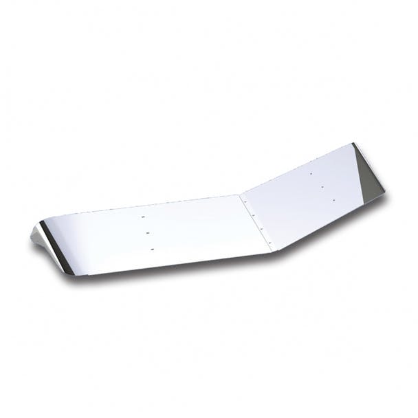 Stainless Steel 12" Extended Plain Style Sunvisor Peterbilt 379 388 389 367