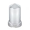 60 Pack of Chrome 33mm Push On Bullet Nut Covers Single View