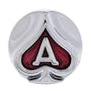 Vibrant Colored Ace of Spades Air Valve Knob-front chrome