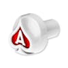 Vibrant Colored Ace of Spades Air Valve Knob-white