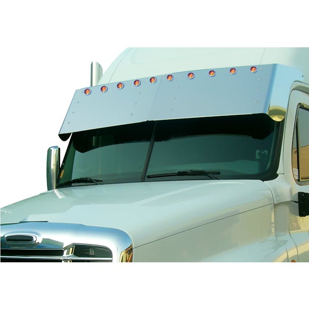 Freightliner Cascadia 18" Drop Visor W/ Optional LED Lights - Thumbnail