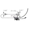 Kenworth T600 T800 Power Window Regulator - Dimensions