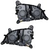 Peterbilt 579 587 Blackout Aftermarket Projector Headlights - Back View