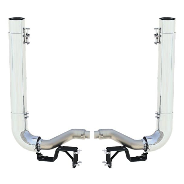 Peterbilt 567 2013 & Newer AK Lite 8" Dynaflex Chrome Exhaust Kit