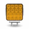Amber Red 38 LED Square Double Face Fender Light With Reflector - Amber Off