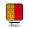 Amber Red 38 LED Square Double Face Fender Light With Reflector - Amber/Red