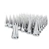 60 Pack Chrome Spike Nut Covers Thread-On