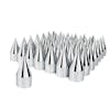 60 Pack of Chrome 1 1/2" Push On Spike Nut Covers