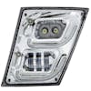 Volvo VN VNL High Power Full LED Chrome Fog Light With Daytime And Position Light Driver Off