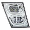 Volvo VN VNL High Power Full LED Chrome Fog Light With Daytime And Position Light Driver On
