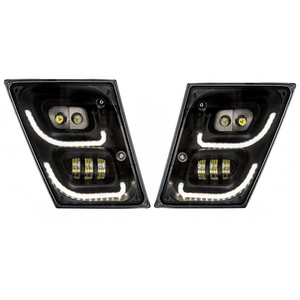Volvo VN VNL High Power Full LED Blackout Fog Light With Daytime And Position Light Both On
