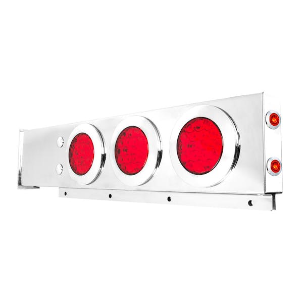 Mud Flap Hanger Set With 6 4" Round And 4 1" Mini LED Lights 1
