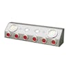 Universal Double Connector Airline Box - (6) 2" Round Beehive/ (2) 4" Round Load Lights With Bezels