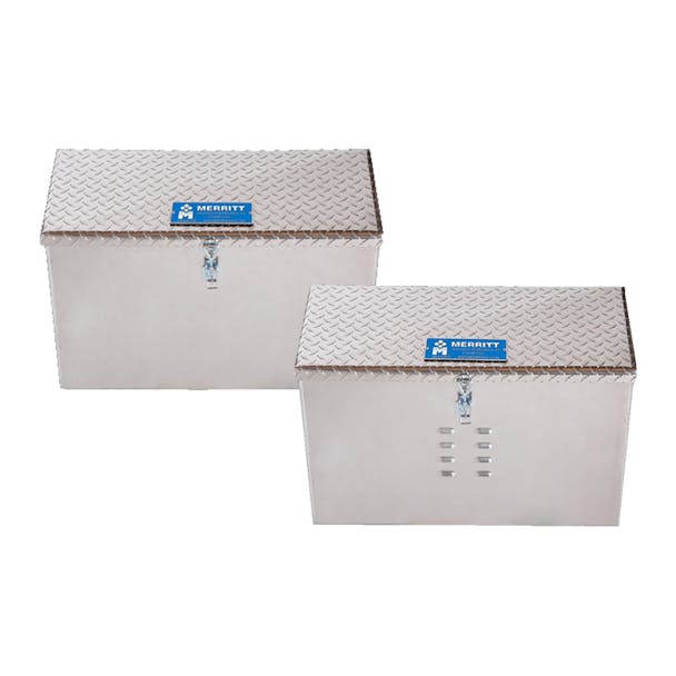 Aluminum DEF Storage Box With Diamond Plate Door