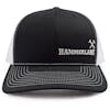 Black & White Hammerlane Cross Hammers Snapback Hat Front