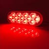 6" Oval 13 LED Dual Color Light - Red On