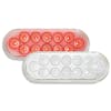6" Oval 12 LED Red White Dual Color STT And Back Up Light - Default