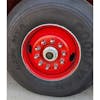 60 Pack of Chrome Plastic 33mm Push-On Bullet Nut Covers With Flange Truck Model Red Wheel