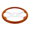 18" Vibrant Cadmium Orange 4 Spoke Steering Wheel Bottom View
