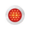 4" Round LED Light Flange Mount Fleet Series STT By Grand General - Red/Red Chrome Bezel