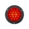 4" Round LED Light Flange Mount Fleet Series STT By Grand General - Red/Red No Bezel