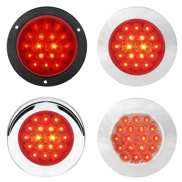 4" Round LED Light Flange Mount Fleet Series STT By Grand General - Default