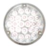 4" Pearl Round LED Interior Light With 1156 Plug - White LEDs/Clear Lens On