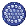 4" Pearl Round LED Interior Light With 1156 Plug - Blue LEDs/Blue Lens On