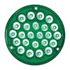 4" Pearl Round LED Interior Light With 1156 Plug - Green LEDs/Green Lens On