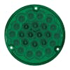 4" Pearl Round LED Interior Light With 1156 Plug - Green LEDs/Green Lens On