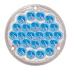 4" Pearl Round LED Interior Light With 1156 Plug - Blue LEDs/Clear Lens On