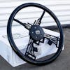 18" Black Hawkeye Steering Wheel Far View