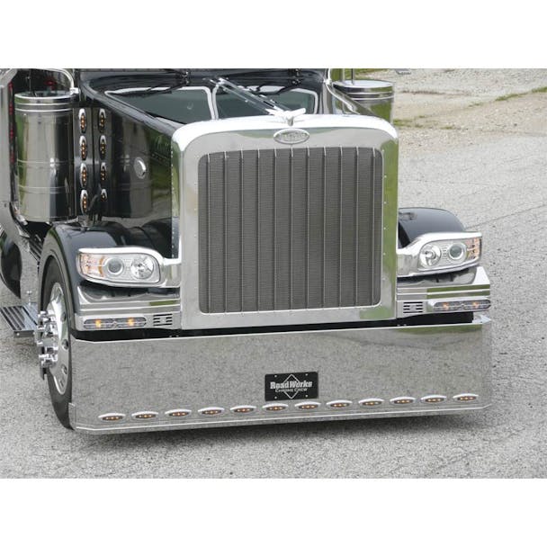 Peterbilt 388 389 Grille with Vertical Bars Stainless Steel