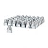 60 Pack of Chrome 1 1/2" Push On Slotted Bullet Nut Cover