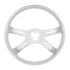 18" Vibrant Liquid Silver 4 Spoke Steering Wheel